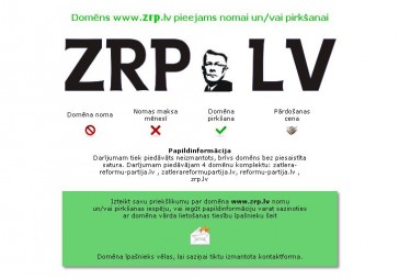 Kāds apsteidz Zatlera partiju un tirgo domēnu zrp.lv