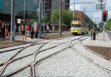 Papildināta ar FOTO - Pieņem ekspluatācijā jauno tramvaja līniju Liepājā