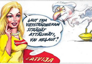 DB karikatūra: Ārzemnieku smadzenes par Latvijas algu 