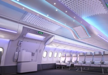 FOTO: Airbus piedāvā lidmašīnu dizainu pasažieru skaita palielināšanai