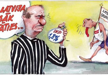 DB karikatūra: Iestājies tehniskās recesijas laiks 