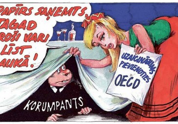 DB karikatūra: OECD – organizēt ekonomiku citā dimensijā?