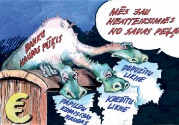 DB karikatūra: Negatīva likme par naudu kontā 