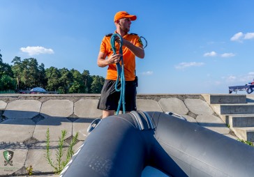 FOTO: RPP ūdens policijas darbs vasaras svelmē