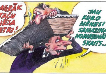 DB karikatūra: Skābekļa bads darbinieku skaita kāpienā 