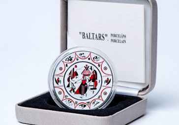 Latvijas Banka izveidojusi jaunu kolekcijas monētu Baltars. Porcelāns 
