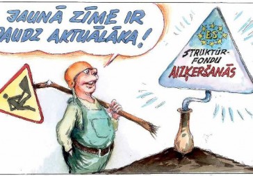 DB karikatūra: Naudas pārrāvums izdala pļaukas