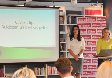 FOTO: DB Akadēmijas «Cilvēku tipi. Buldozeri un pelēkās peles» norise