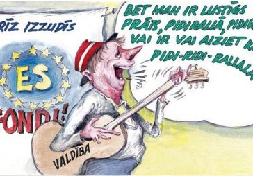 DB karikatūra: Sniega bumbas valsts budžetā  