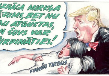 DB karikatūra: Trampa radītās  izbailes ātri gaist  