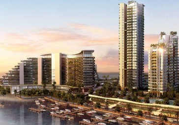 FOTO: Ķīnas attīstītājs netālu no Singapūras veido 100 miljardu dolāru vērtu nekustamā īpašuma projektu