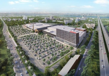 Uzsākta tirdzniecības centra Akropole būvniecība