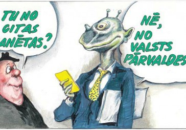 DB karikatūra: Viens solis starp  paļaušanos un vilšanos 