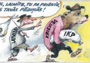 DB karikatūra: Vienā caurā  laivā ar Krieviju 