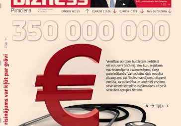 Veselības aprūpei nepieciešamo 350 milj. eiro iegūšanai piedāvā trīs variantus 