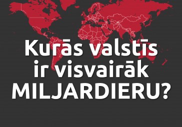 FOTO: Kurās valstīs ir visvairāk miljardieru?