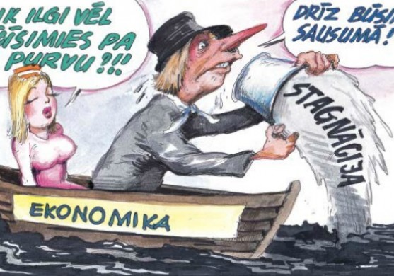 DB karikatūra: Industriālā degviela darbina tautsaimniecību 