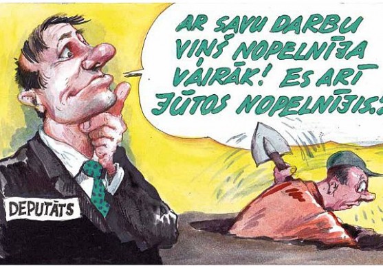DB karikatūra: Kā var necelt! Un tā katru gadu 