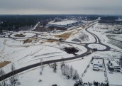 FOTO: Ķekavas apvedceļa būvdarbi turpināsies visu ziemu