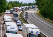Vācijā pie Polijas robežas izveidojies sastrēgums septiņu kilometru garumā