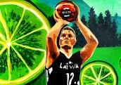 Gaidot EuroBasket 2025, atklāta gleznu izstāde ar basketbolistu portretiem